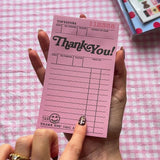TINY STORE Signature Pink "Thank You" Notepad
