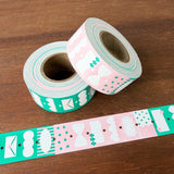 Stamp Marché Label Sticker - PopMix - Green x Pink