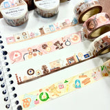 Papier Platz Nakauchi Waka Washi Tape - Rabbit and Coffee