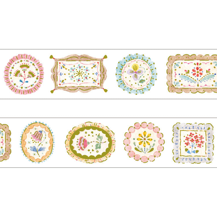 Papier Platz Nakauchi Waka Washi Tape - Flower Frame