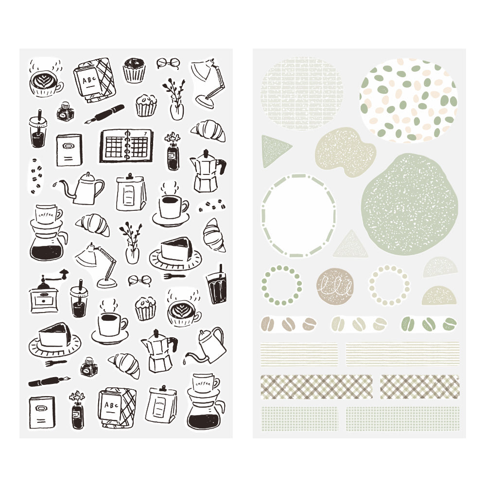 Midori Sticker - Monotone Café