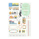 Midori Yuru Log Sticker 2 Sheets - Cat