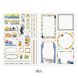 Midori Yuru Log Sticker 2 Sheets - Cat