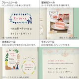 Midori Yuru Log Sticker 2 Sheets - Blue Nordic