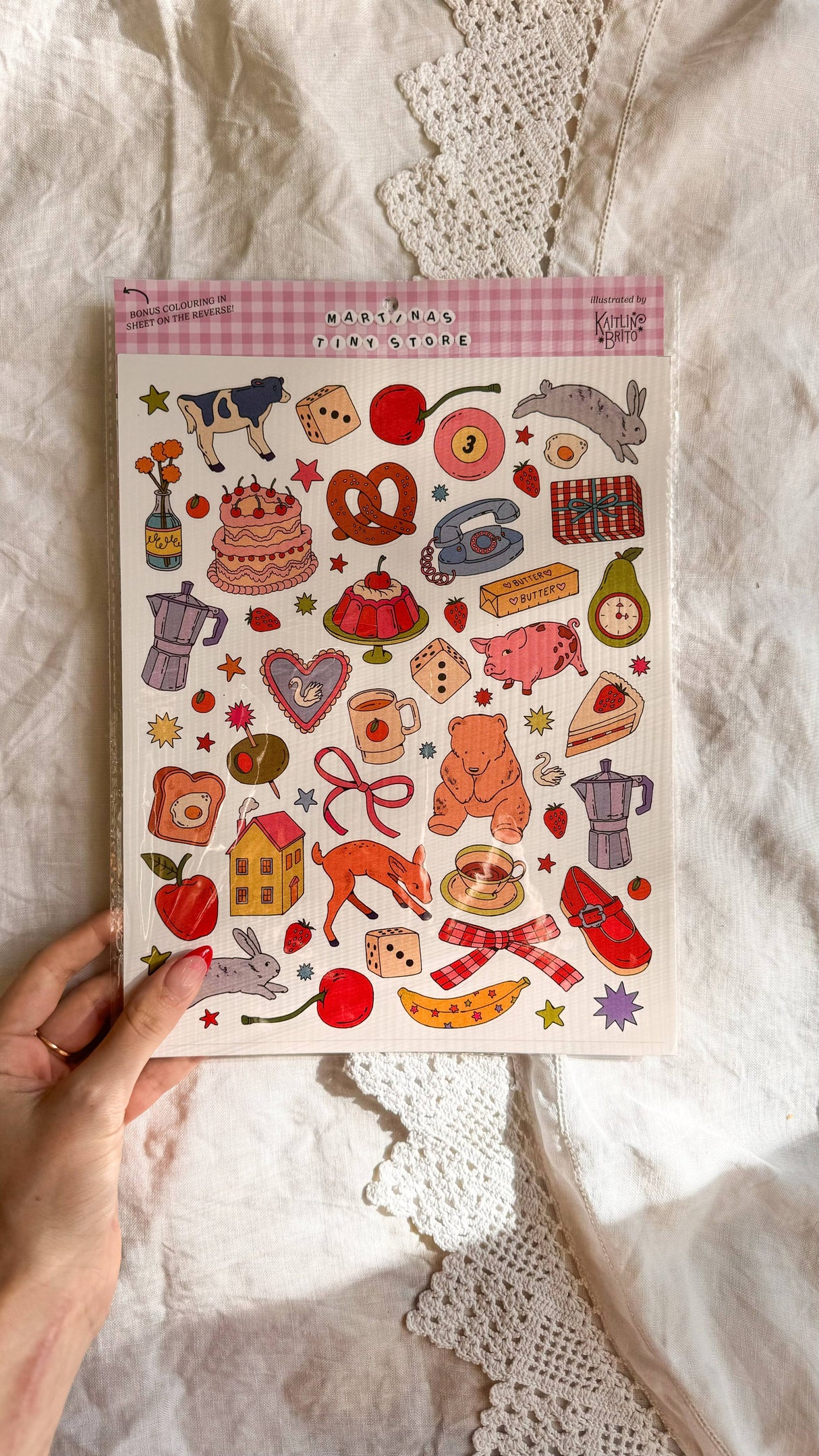 TINYSTORE Illustrated Large Scrapbooking Sticker Sheet