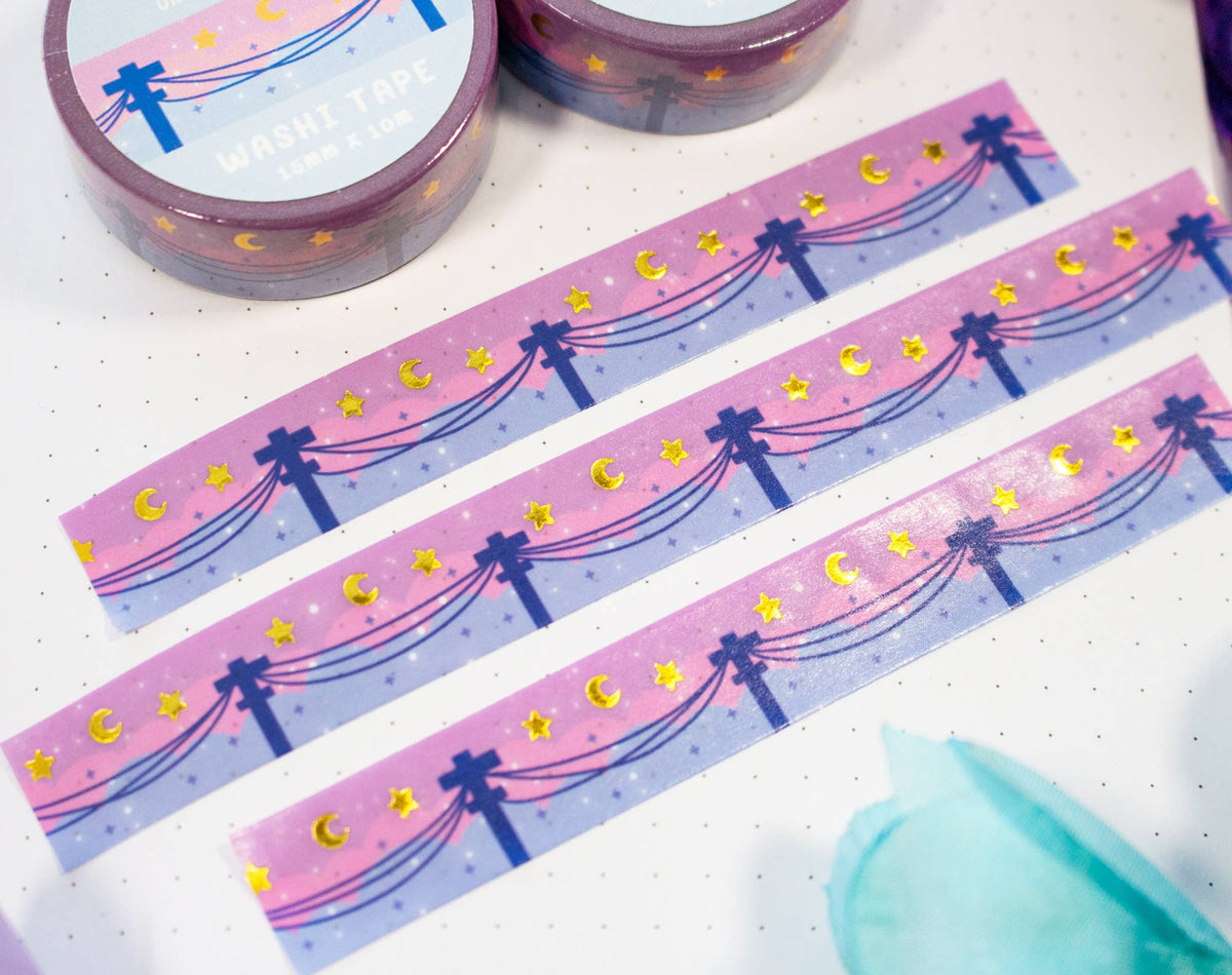 Unicorn Eclipse Powerlines Gold Foil Washi Tape