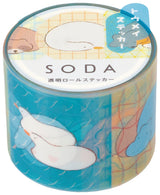 King Jim Soda Transparent Masking Tape Sticker Type - Relaxed