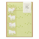 Midori Letter Set with Stickers - Goat