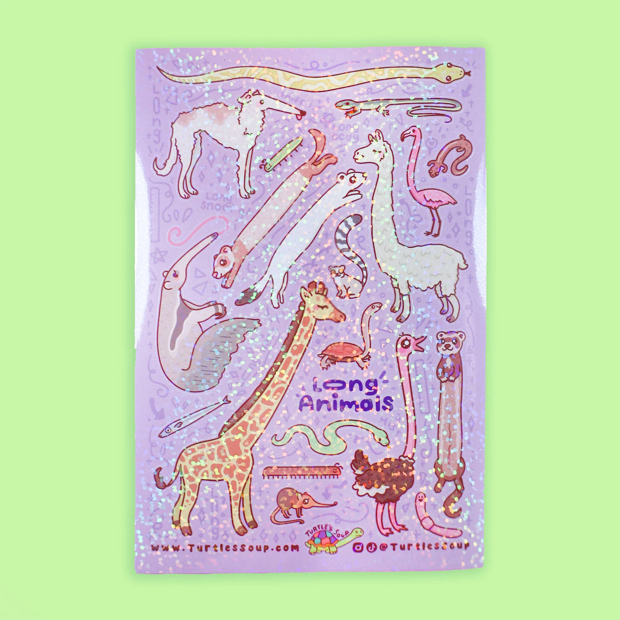 Long Animals Vinyl Sticker Sheet