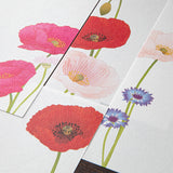 Midori Message Letter Pad - Four Designs Poppy