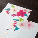 Midori Message Letter Pad - Silk-Printing Cherry Blossom