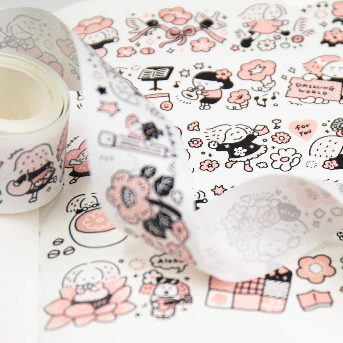 RiN! Studio Dazzling World Pink Washi Tape