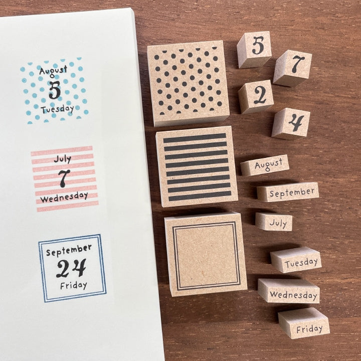Stamp Marché Month Moji Stamp Set (Set of 12)
