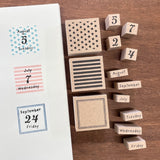 Stamp Marché Month Moji Stamp Set (Set of 12)