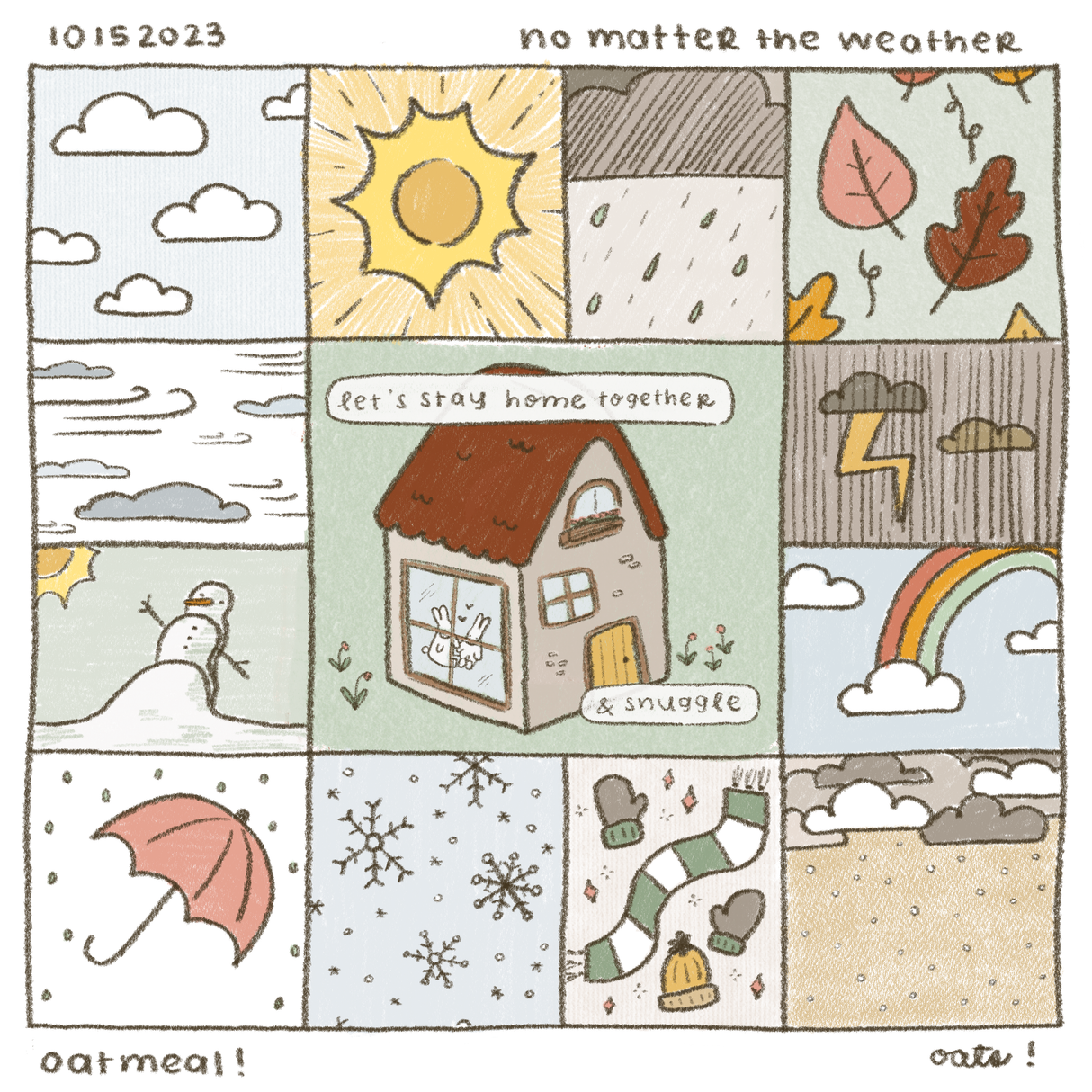 dana ate oatmeal! No Matter the Weather Sticker Sheet