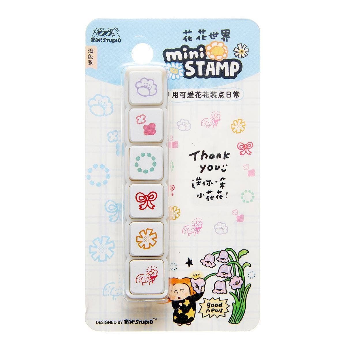 RiN! Studio Mini 6-in-1 Stamp - Flower