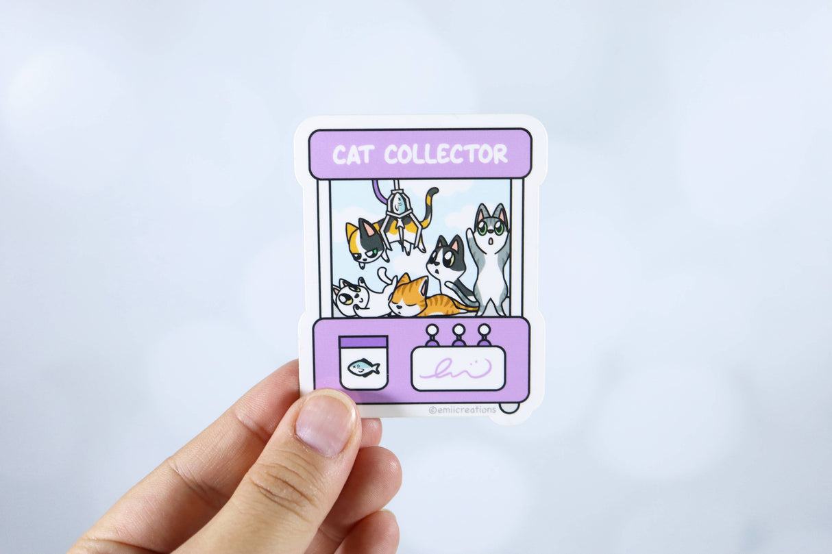 Emii Creations Claw Machine with Cats Sticker