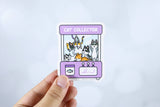 Emii Creations Claw Machine with Cats Sticker