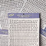 TINY STORE Bead Letter Stickers! (2 sheets, over 800 stickers)