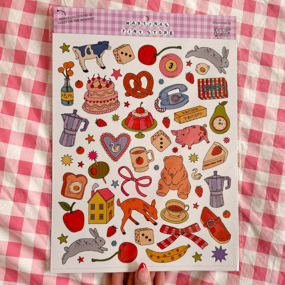 TINYSTORE Illustrated Large Scrapbooking Sticker Sheet