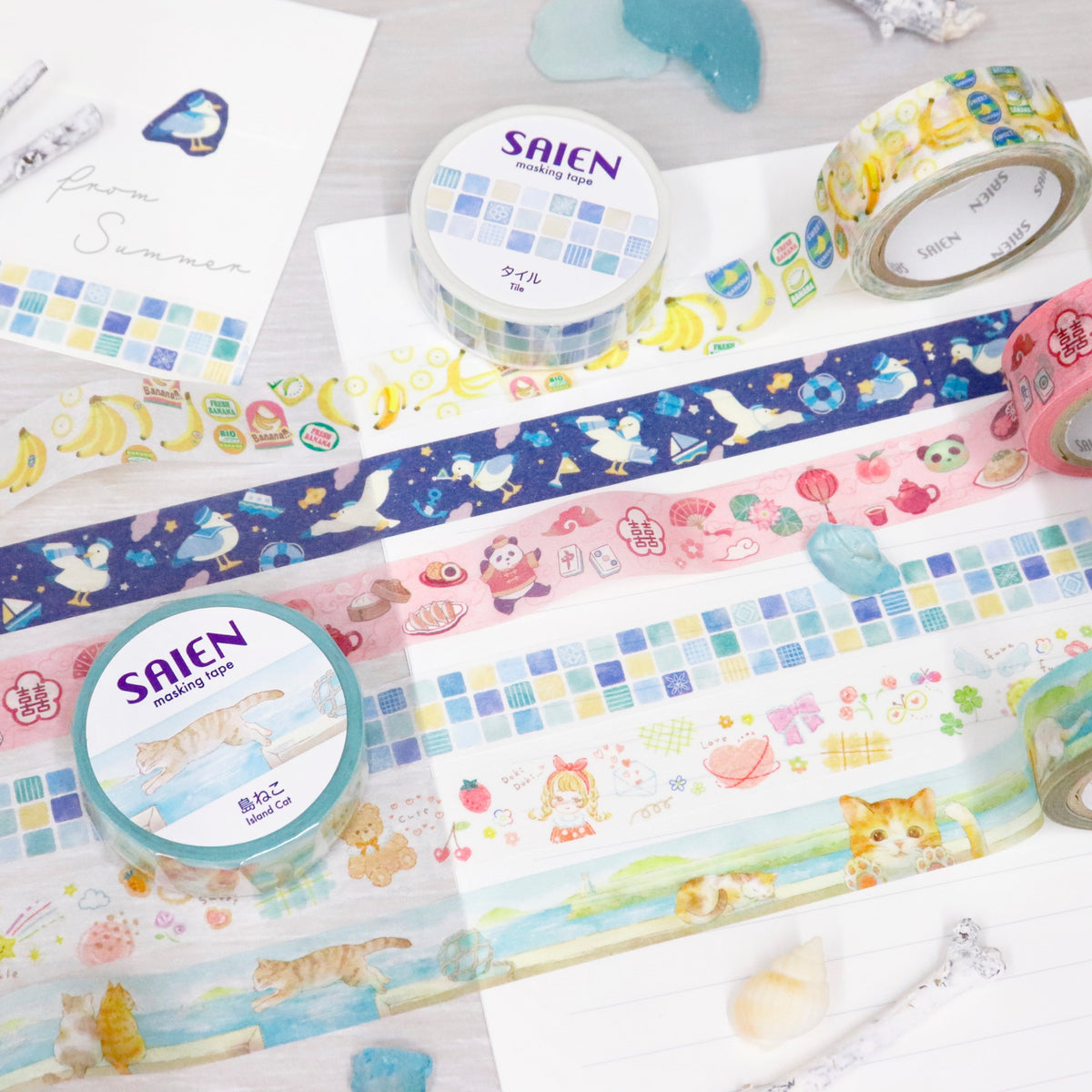 Kamiiso Washi Tape - Island Cats