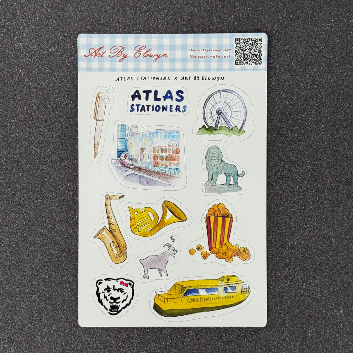 Art by Elowyn Sticker Sheet - Weekend in Chicago (Atlas Exclusive)