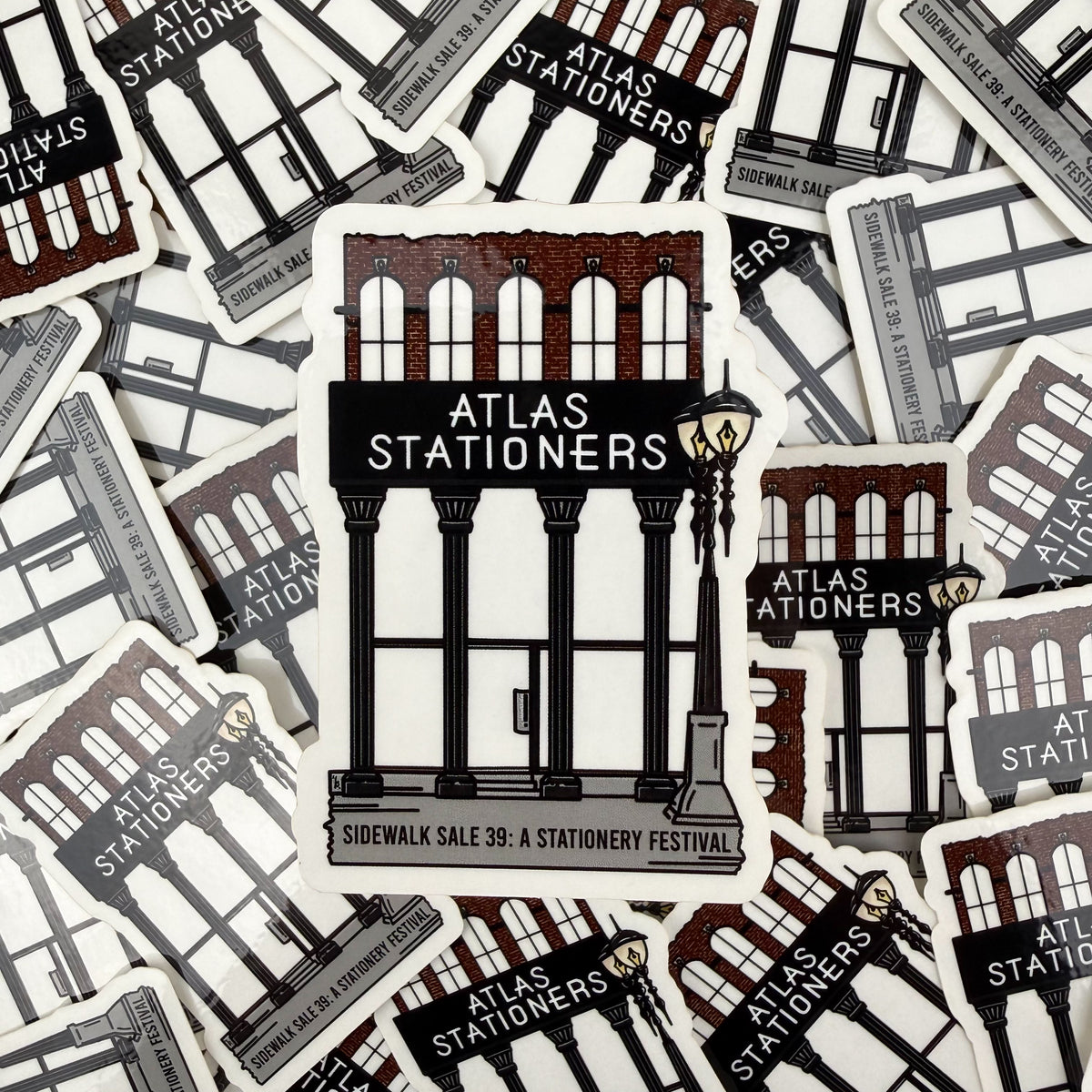 Atlas Stationers Sticker - Clear Storefront (Sidewalk Sale 2026)