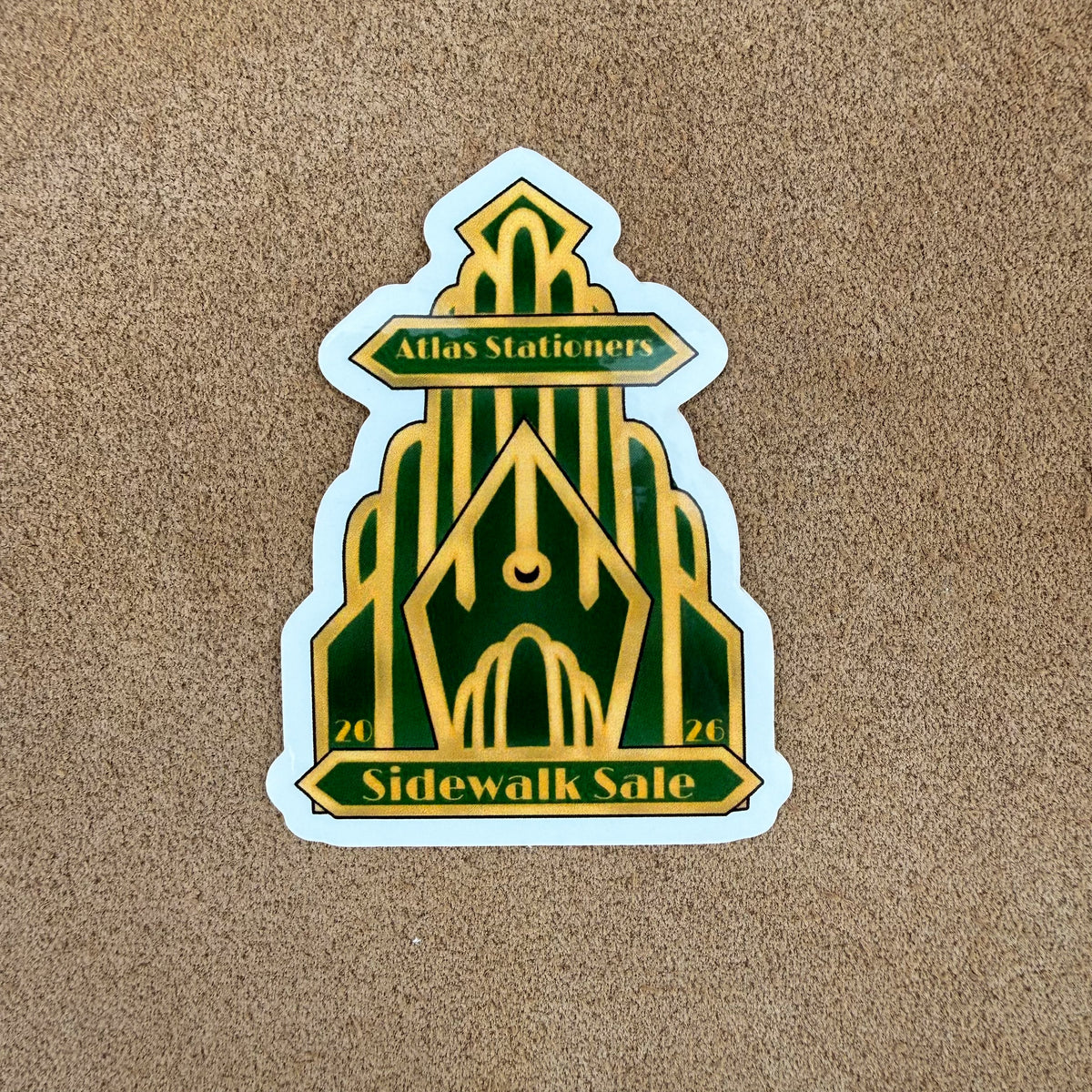 Atlas Stationers Sticker - Green City (Sidewalk Sale 2026)
