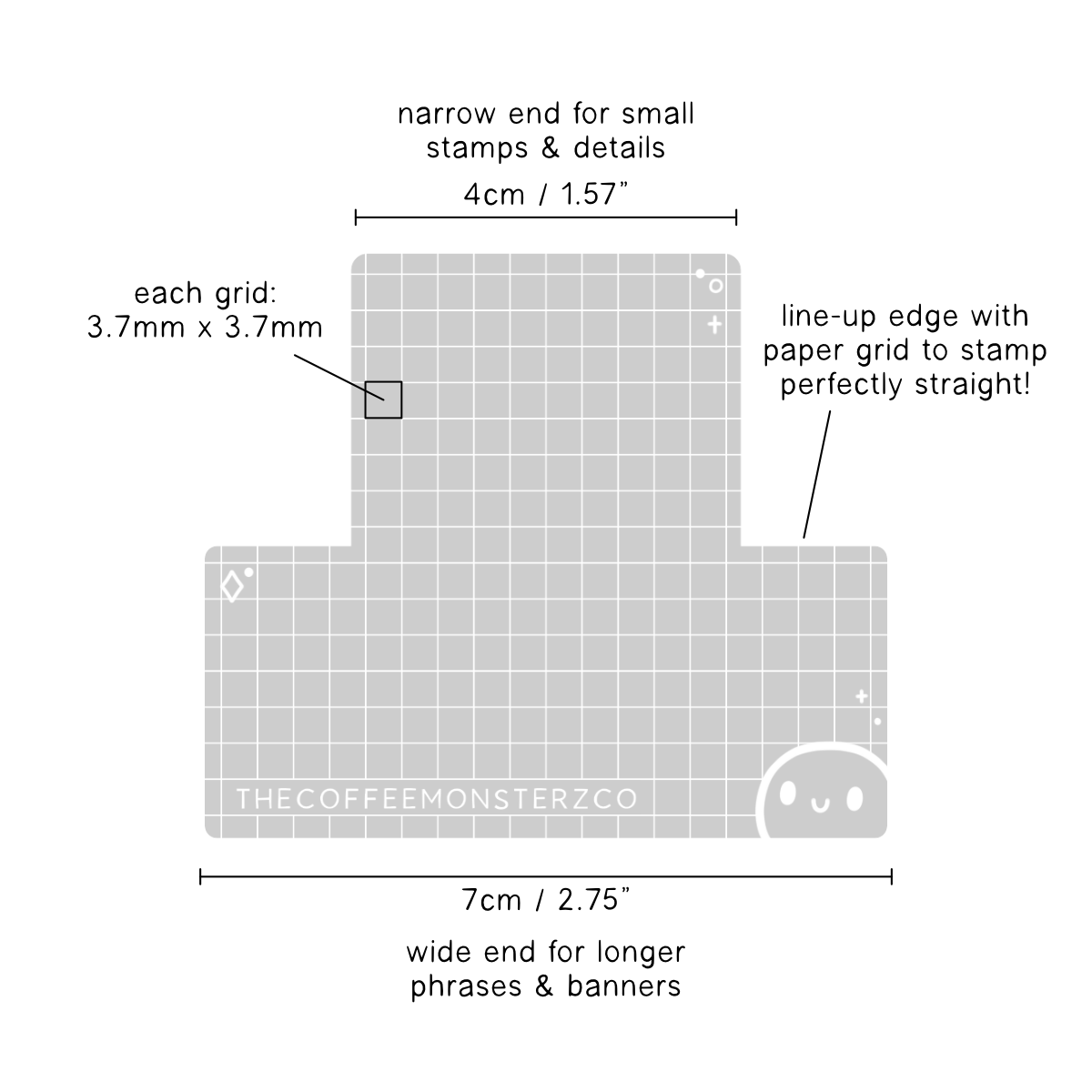 TheCoffeeMonsterzCo Emoti Dual Size - Acrylic Block
