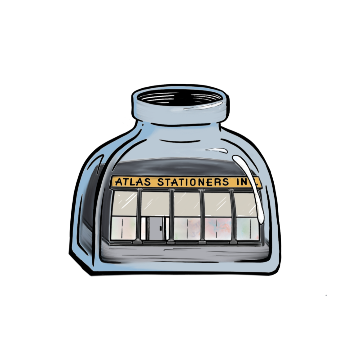Atlas Stationers Sticker - Atlas Ink Bottle
