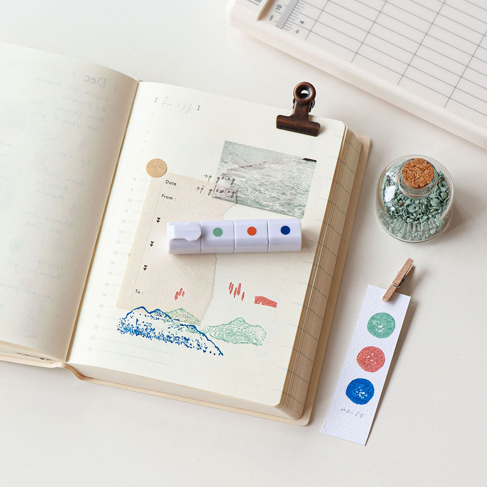 MU Inky Pen - Stone White/Iron Grey/Log Brown (BIP010) angle 3