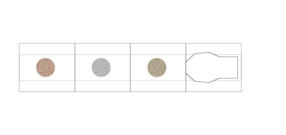 MU Inky Pen - Metallic Gold/Silver/Copper (BIPM001M) angle 2