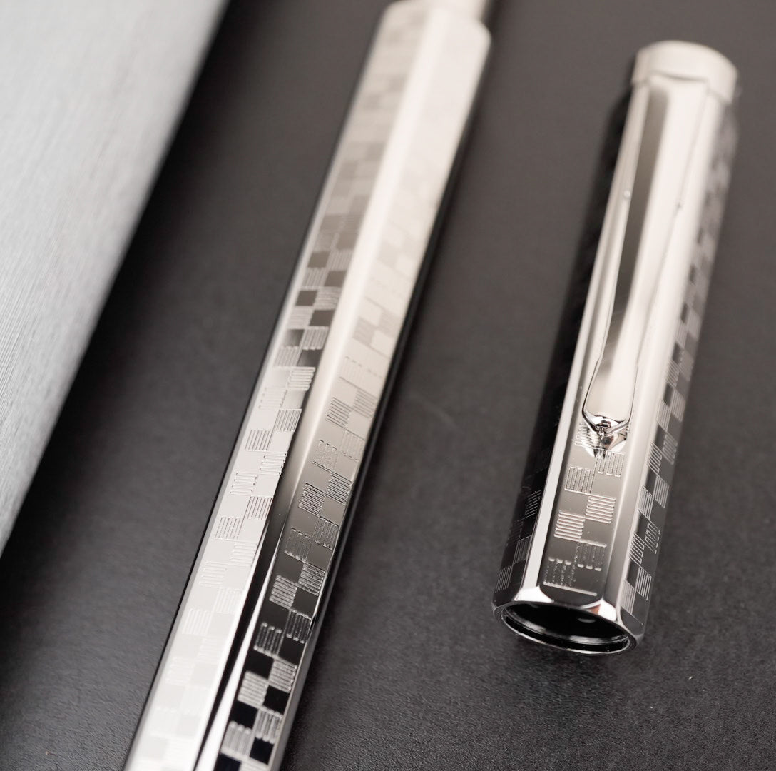 Caran D'Ache Damier Ecridor Rollerball Pen - Grey Silver