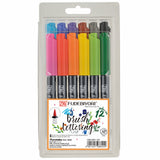 Kuretake Zig Fudebiyori Brush Lettering Markers (Set of 12)