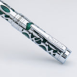 Conklin Endura Deco Crest Ballpoint Pen - Forest Green/Chrome cap detail