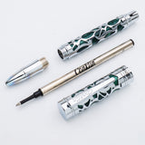 Conklin Endura Deco Crest Rollerball Pen - Forest Green/Chrome refill