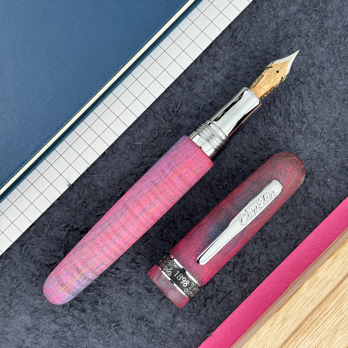 Conklin 1898 Stabilized Wood Fountain Pen - Matte Purple w/ 14kt Nib (Limited Edition)