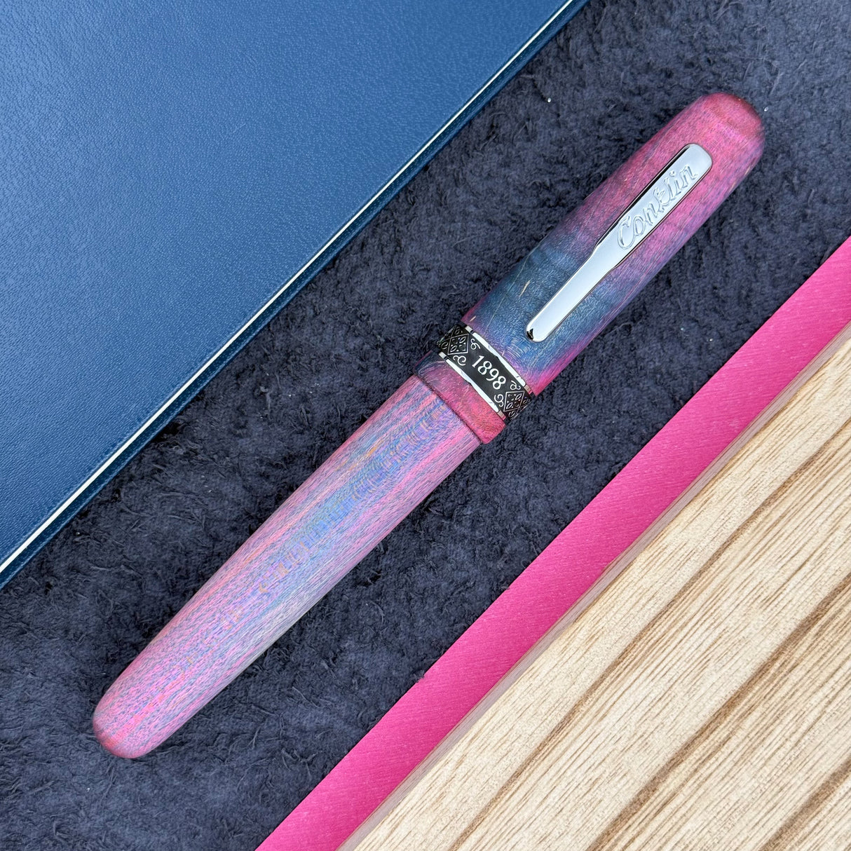 Conklin 1898 Stabilized Wood Rollerball Pen - Matte Purple (Limited Edition)