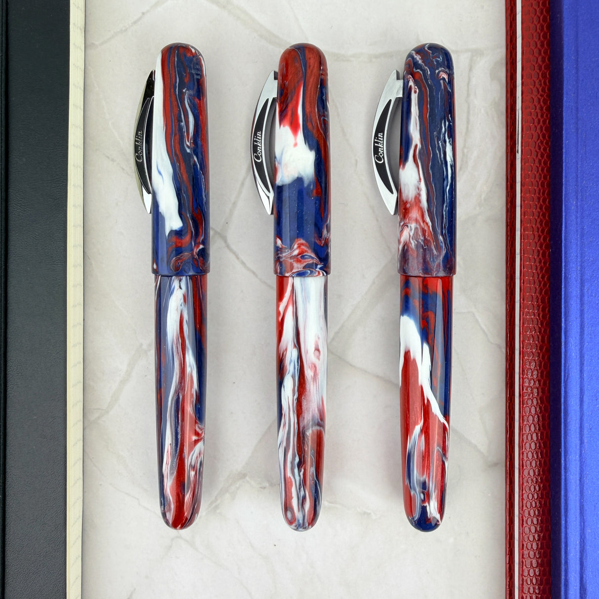 Conklin All American Rollerball Pen - USA 250th Anniversary w/Chrome Trim (Limited Edition)