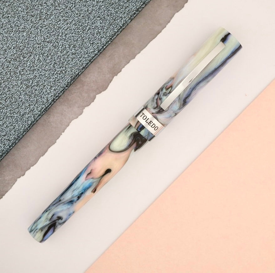 Conklin Toledo Fountain Pen - Red Abalone w/ Chrome Trim (Atlas Exclusive) (Limited Edition)