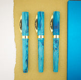 Conklin Toledo Fountain Pen - Tidal Pool w/ Yellow Gold Trim (Limited Edition)