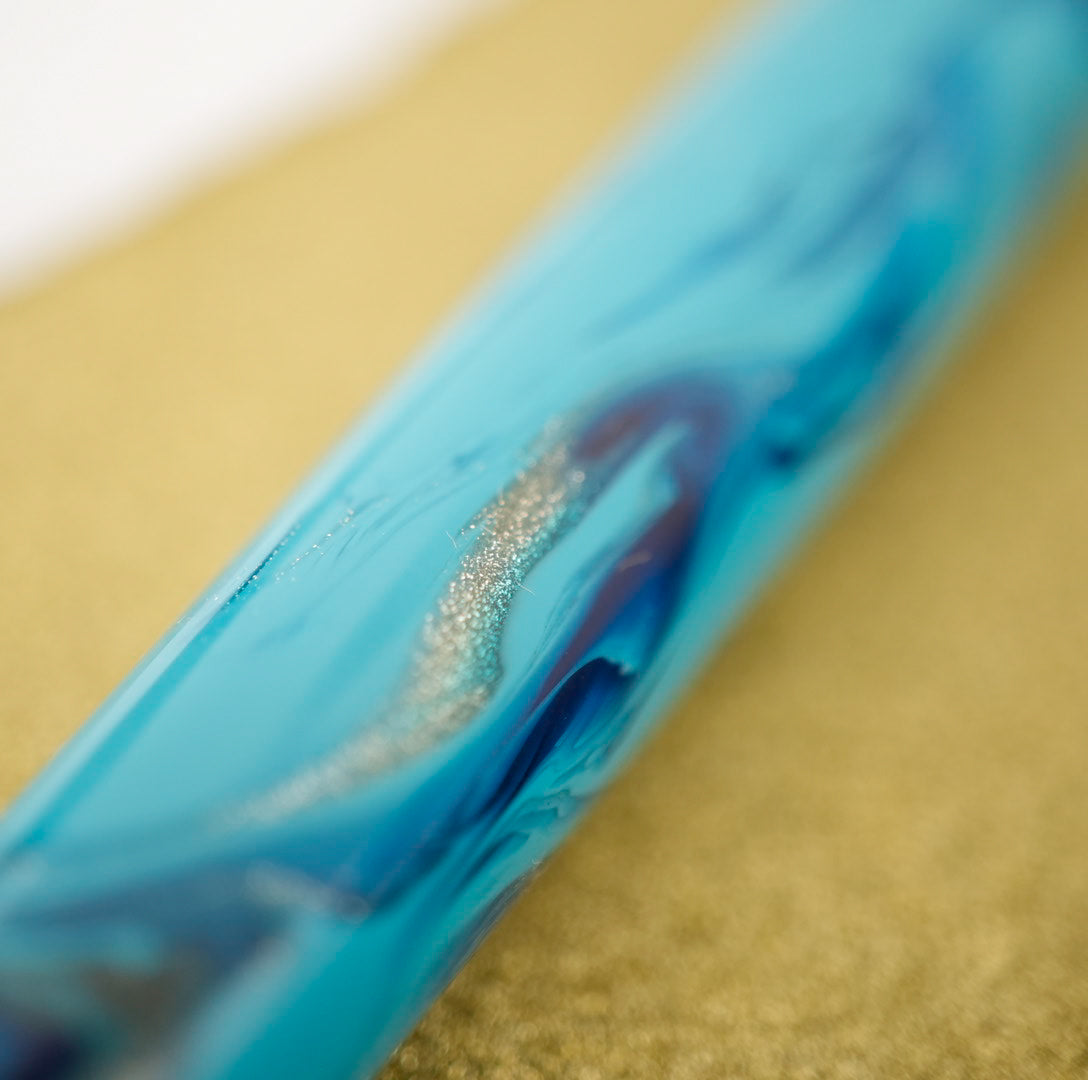 Conklin Toledo Rollerball Pen - Tidal Pool w/ Yellow Gold Trim (Limited Edition)