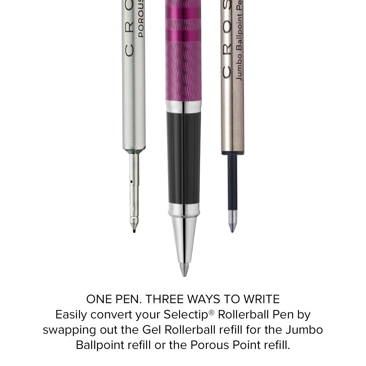 Century II Midnight Plum Rollerball Pen - refill detail