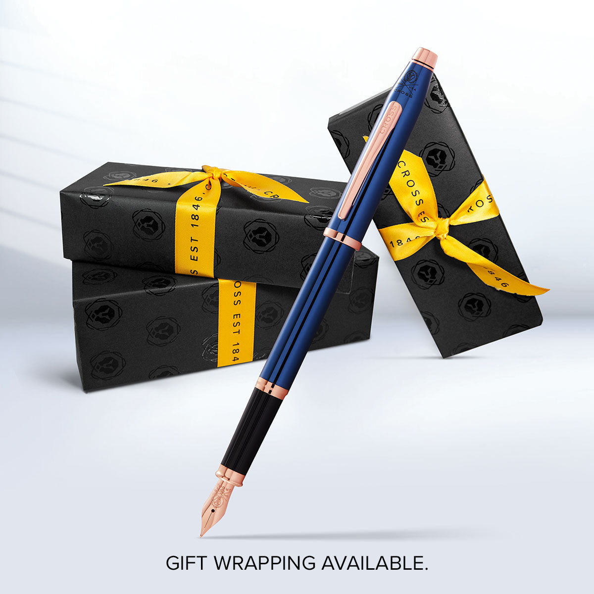 Century II Translucent Cobalt Blue Fountain Pen - gift wrapping