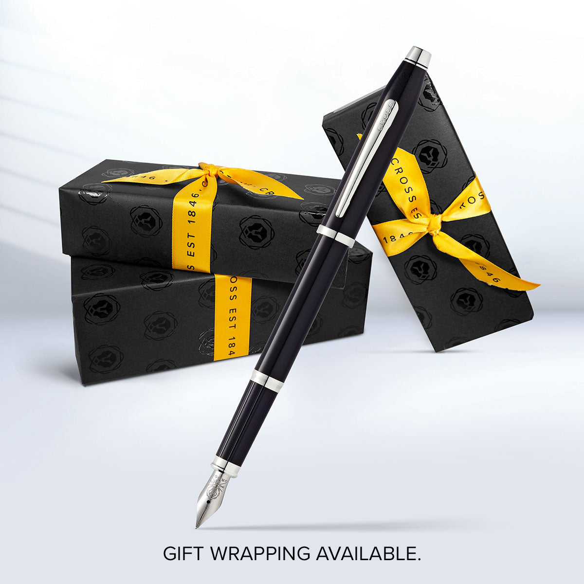 Century II Black Lacquer Fountain Pen - gift wrapping