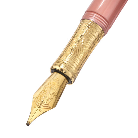 Ferris Wheel Press Masque Fountain Pen and Ink Set - Coral - Double Broad Nib