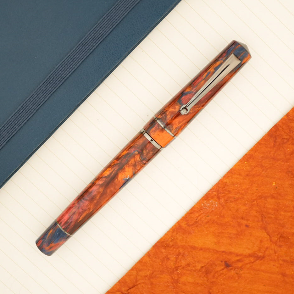 Delta Duna Fountain Pen - Montana Sunset w/ Ruthenium Trim (Limited Edition)