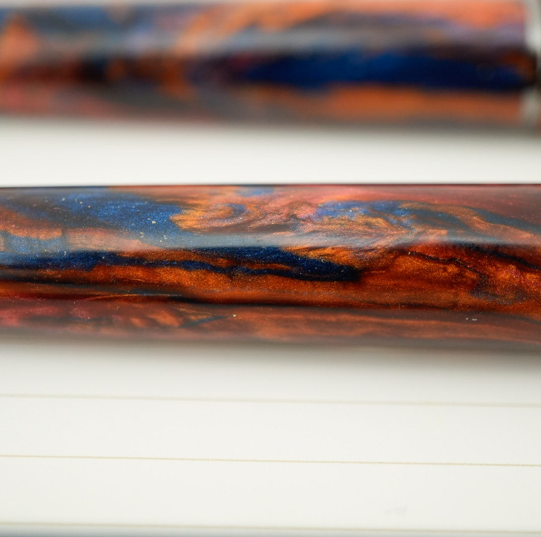 Delta Duna Fountain Pen - Montana Sunset w/ Ruthenium Trim (Limited Edition)