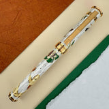 David Oscarson Koi Fountain Pen - White with Gold (Limited Edition #08/08)