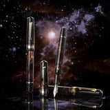 Omas Bologna Galassia Fountain Pen - Ruthenium Trim